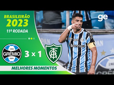Gols e lances de Grêmio x América-MG