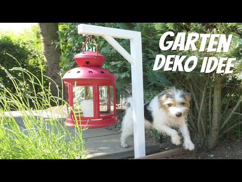 Garten Deko Idee // Laternenmast aus Holz DIY // Ikea Hack