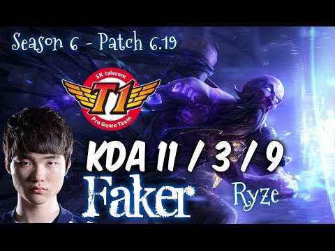 SKT T1 Faker RYZE vs VIKTOR Mid - Patch 6.19 NA Ranked | League of Legends