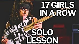 Steel Panther - 17 Girls In A Row guitar solo lesson