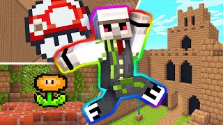 マ◯オみたいな世界をマイクラで再現してみた! #マイクラ #おんりー #マイクラパルクール #Shorts