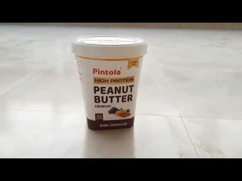 Pintola high protein peanut butter Dark Chocolate flavor unboxing.