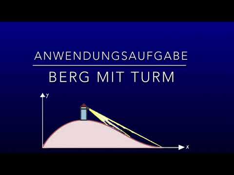 Anwendungsaufgabe Berg mit Turm (ganzrationale Funktion)