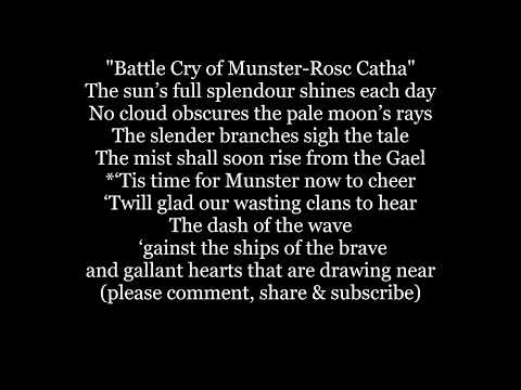 Battle Cry of Munster Rosc Catha Na Mumhan Irish Gaelic Lyrics Words trending sing along song music