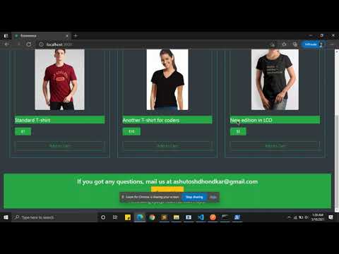 Basic e-commerce website using django and reactJS