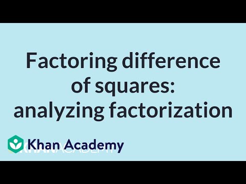 Factor differences of squares