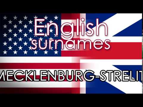 English surnames  MECKLENBURG-STRELITZ - pronounce