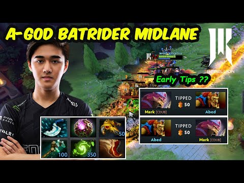 Shopify Rebellion Abed Batrider A-GOD MIDLANE  - Strike Back Early Tips Dota 2 pro Gameplay