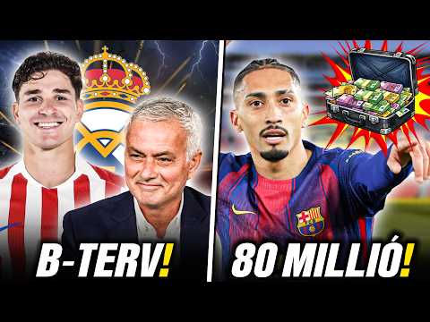 A REAL MADRID JULIÁN ÁLVAREZ mellett két PL-SZTÁRRA is RÁSTARTOLHAT! 80 MILLIÓ € Raphinhaért!