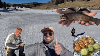 December Ice Fishing in New Mexico: Chasing Brook Trout & Cooking Shrimp Fried Rice