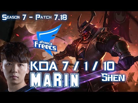 AFs MaRin SHEN vs RENEKTON Top - Patch 7.18 KR Ranked