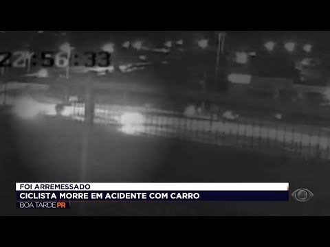 Câmera mostra atropelamento na BR-369: ciclista morre entre Cambé e Rolândia