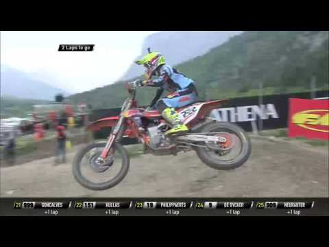 MXGP of Trentino race 2 Antonio Cairoli passes Jeffrey Herlings and Evgeny Bobryshev #Motocross