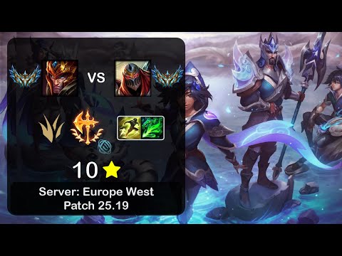 Jarvan IV Jungle vs Zed - EUW Challenger - Patch 25.19