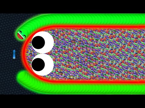 Slither.io 1 Giant Hacker Snake vs Tiny Pro Snakes Epic Slitherio Gameplay