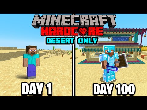 I Survived 100 Days in Desert Only World in Minecraft Hardcore! Episode#1 (Hindi)