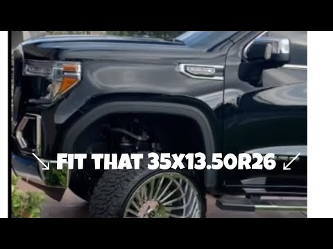 2019 Sierra 35x13.50R26 Fitment 6” Lift