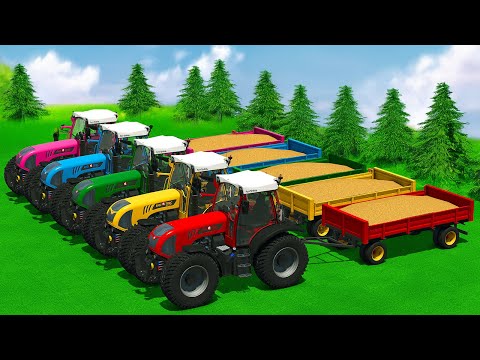 HARVEST, LOAD AND TRANSPORT WHEAT WITH RIGITRAC TRACTORS - Farming Simulator 25