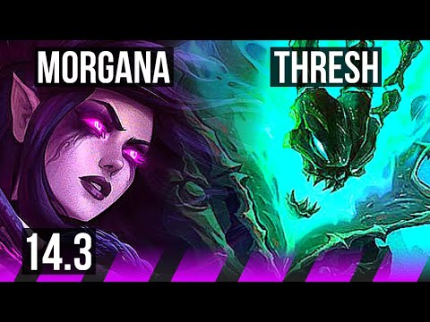 MORGANA & Miss Fortune vs THRESH & Ezreal (SUP) | 2/2/13, Rank 14 Morg | TR Challenger | 14.3