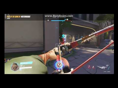 Overwatch Hanzo SUPERIOR highlight play of the game & Lone Wolf Skin