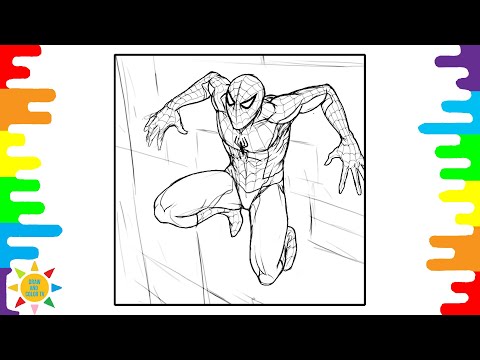 Spider-Man Coloring | Spider-Man Attached To The Wall Coloring | Axol & Max Hurrell - Shots Fired