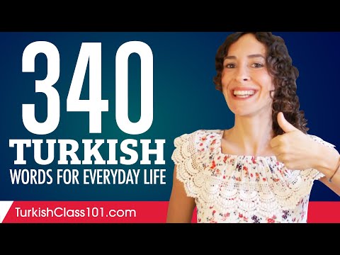 340 Turkish Words for Everyday Life - Basic Vocabulary #17