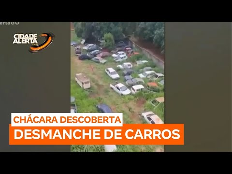 Chácara usada para desmanche de veículos é descoberta em Senador Canedo (GO)