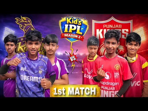 KKR 💜 vs PUNJAB ❤️ 1st Match 🏆 Kids IPL Season 2 Match #ipl 