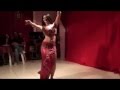 Sensational Red Dress Belly Dancer