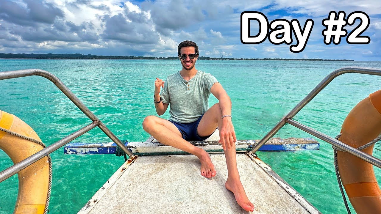 A traveler visits Naked Island on an island hopping tour.