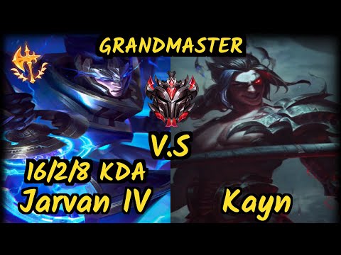 Nightblue3 (JARVAN IV) vs KAYN - 16/2/8 KDA JUNGLE GAMEPLAY - NA Ranked GRANDMASTER
