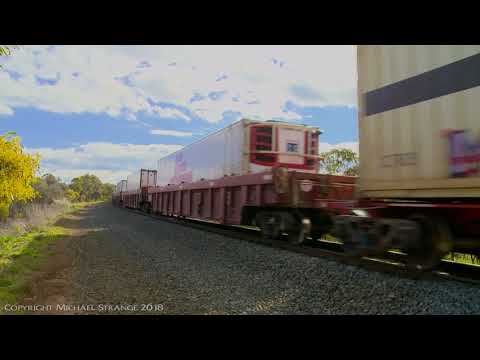 SCT PM9 Containers & Boxcar Train (10/9/2017) - PoathTV Australian Railways