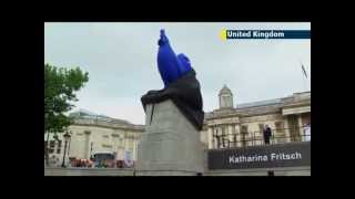 Napoleon's Revenge London Mayor Boris Johnson unveils giant Gallic cock on Trafalgar Square