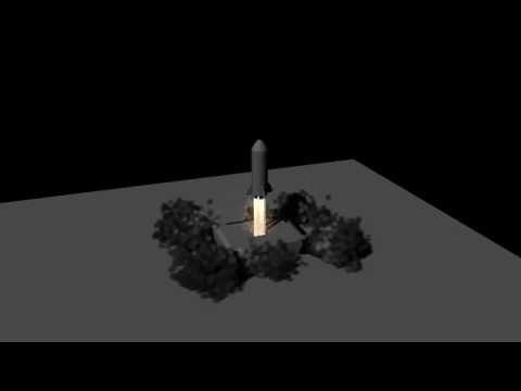CGI Rocket-Launch Particle Simulation