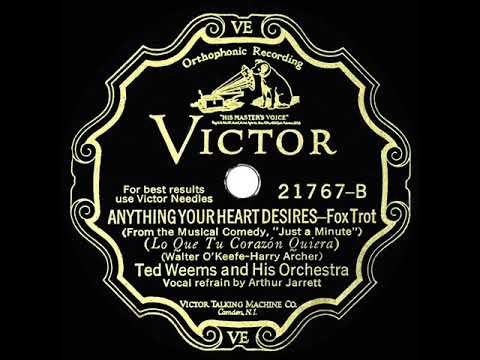 1928 Ted Weems - Anything Your Heart Desires (Art Jarrett, vocal)