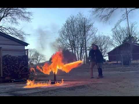 Exothermic pulsefire Flamethrower gender reveal