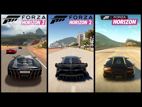 Forza Horizon 3 vs Forza Horizon 2 vs Forza Horizon | Graphics & Sound comparison [HD]
