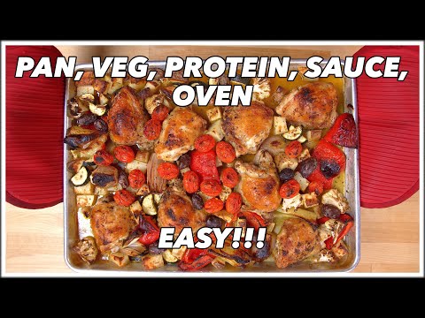 A sheet pan chicken recipe that takes less than an hour!