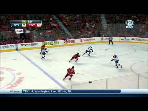 Magnus Paajarvi wrist shot goal 3-1 St. Louis Blues vs Calgary Flames 12/23/13 NHL Hockey