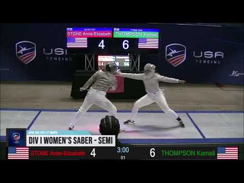 2021 April NAC Div I Women's Saber Semis: Stone vs. Thompson