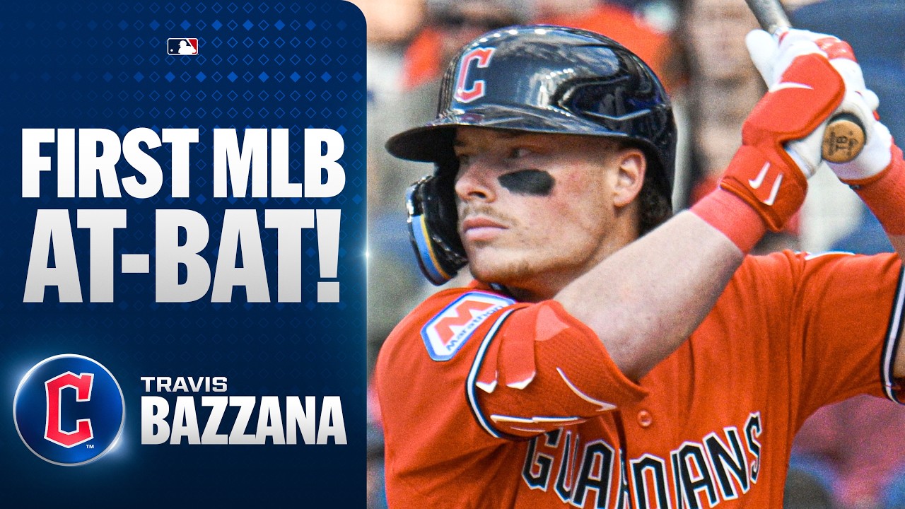 2024 No. 1 overall pick Travis Bazzana's first MLB at-bat with the Guardians | MLB Highlights