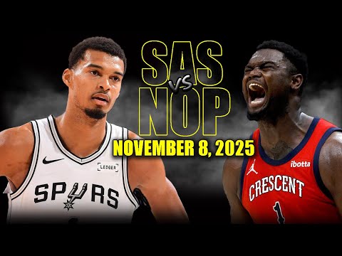 San Antonio Spurs vs New Orleans Pelicans Full Game Highlights - November 8, 2025 | NBA Season