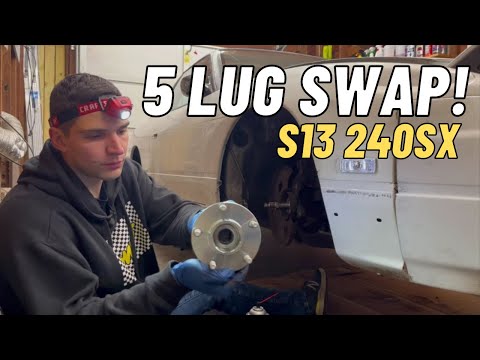 Installing 5 lug hubs on my 240sx
