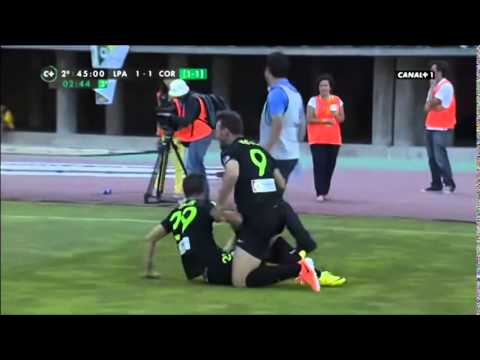 Gol Uli Dávila narrado por Javier Bonache (Canal Sur). LPA 1-1 CÓR