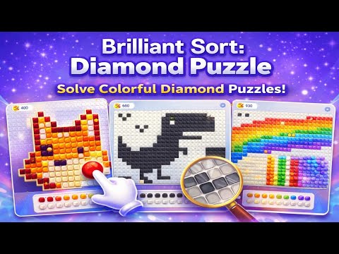 Brilliant Sort Gameplay | Diamond Puzzle & Relaxing Gem Sorting