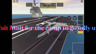How to carrier launch in roblox pilot training flight simulator!TUTORIAL!