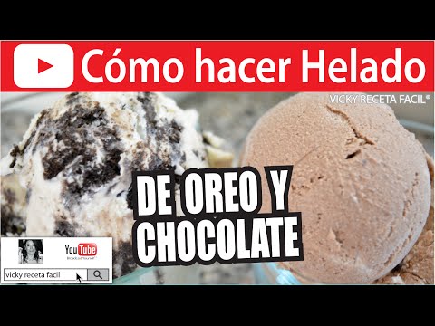 NIEVE DE CHOCOLATE Y DE GALLETA OREO | Vicky Receta Facil Video