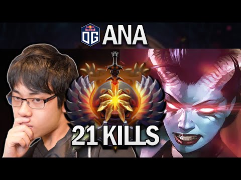 OG.ANA QUEEN OF PAIN WITH 21 KILLS - DOTA 2 7.27 GAMEPLAY