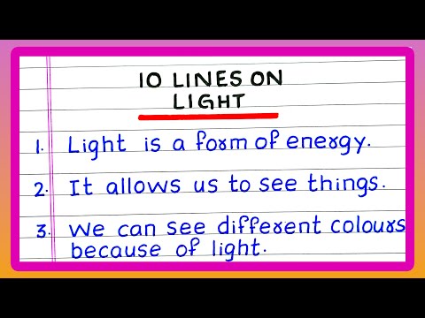10 Lines about Light | Few Lines about Light | Essay on Light