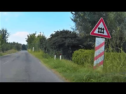 Attraversando Gamalero (AL) fino al passaggio a livello SP 187 #passaggioalivello #levelcrossing